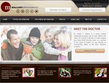 Tablet Screenshot of malloryortho.com